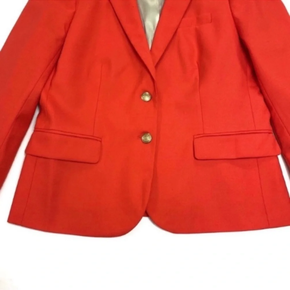 J.Crew Original Schoolboy Blazer Classic Jacket in Orange Style 92480 Size 12